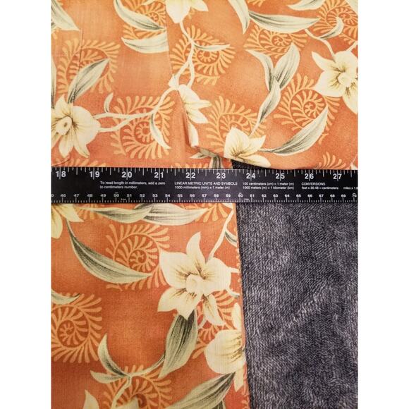 Tommy Bahama Mens Medium Terracotta Floral Hawaiian‎ 100% Silk Shirt - Picture 6 of 9